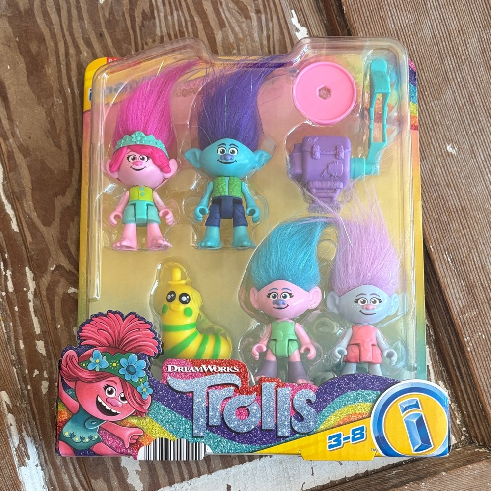 Imaginext DreamWorks Trolls Playset - 7 piece set NEW
